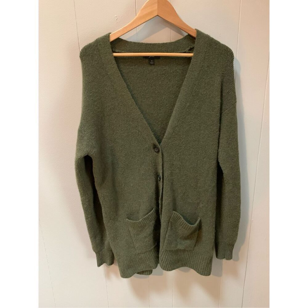 J Crew Long Cardigan Sweater Supersoft Yarn Top Wool Alpaca Medium